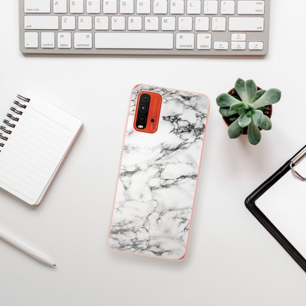 Silikonové pouzdro iSaprio - Xiaomi Redmi 9T / Xiaomi Poco M3 - White Marble 01