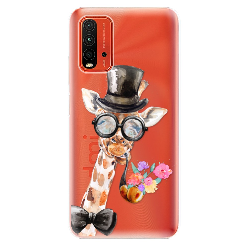 Odolné silikonové pouzdro iSaprio - Sir Giraffe - Xiaomi Redmi 9T