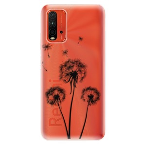 Odolné silikonové pouzdro iSaprio - Three Dandelions - black na mobil Xiaomi Redmi 9T / Xiaomi Poco M3
