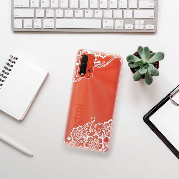 Silikonové pouzdro iSaprio - Xiaomi Redmi 9T / Xiaomi Poco M3 - White Lace 02