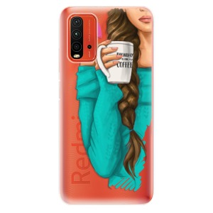 Odolné silikonové pouzdro iSaprio - My Coffe and Brunette Girl na mobil Xiaomi Redmi 9T / Xiaomi Poco M3