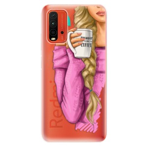 Odolné silikonové pouzdro iSaprio - My Coffe and Blond Girl na mobil Xiaomi Redmi 9T / Xiaomi Poco M3