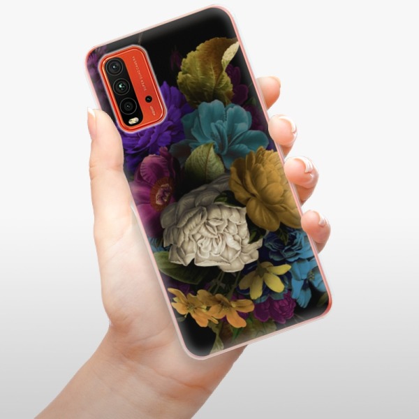 Silikonové pouzdro iSaprio - Xiaomi Redmi 9T / Xiaomi Poco M3 - Dark Flowers