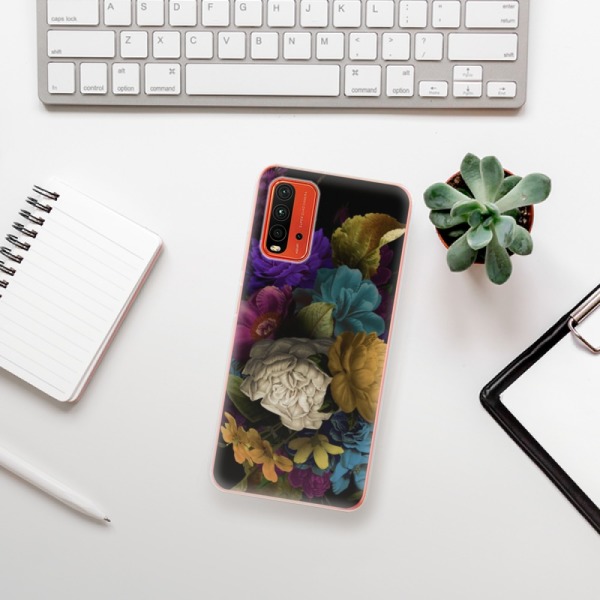 Silikonové pouzdro iSaprio - Xiaomi Redmi 9T / Xiaomi Poco M3 - Dark Flowers