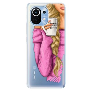 Odolné silikonové pouzdro iSaprio - My Coffe and Blond Girl na mobil Xiaomi Mi 11