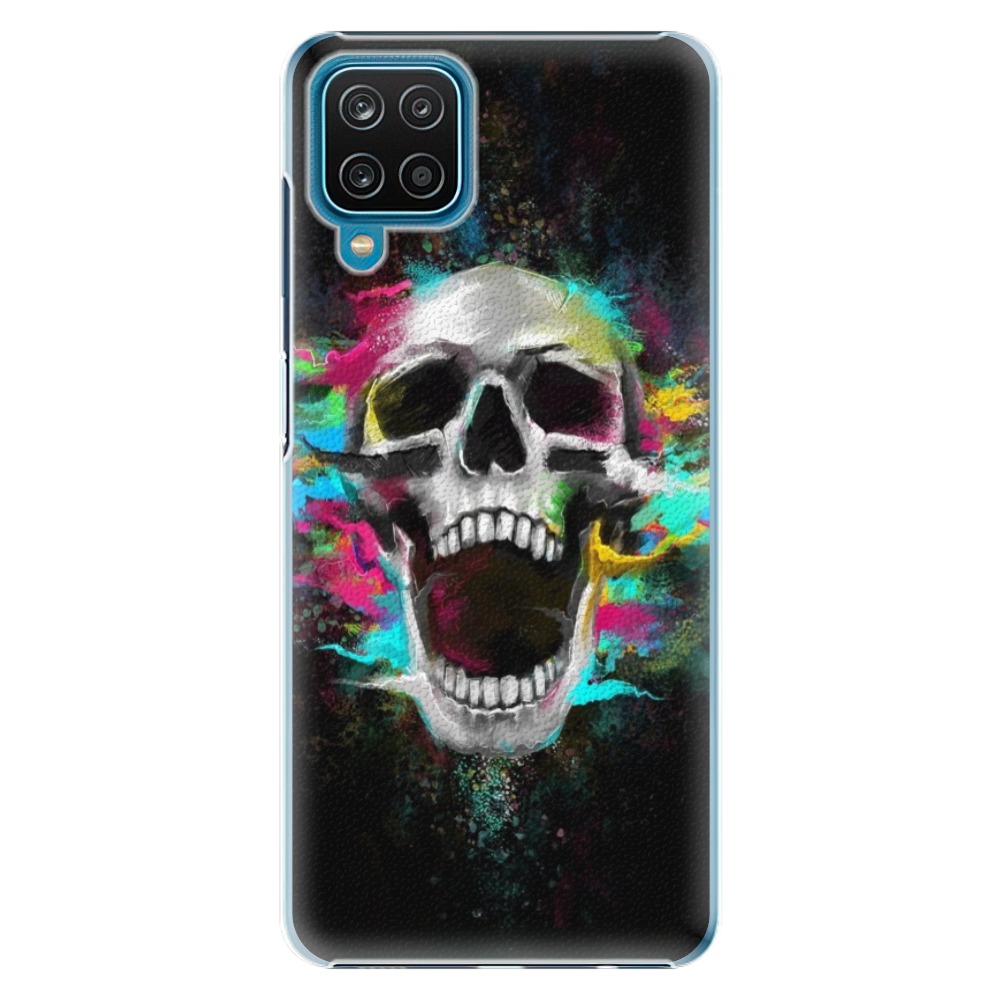 Plastové pouzdro iSaprio - Skull in Colors na mobil Samsung Galaxy A12 (Plastový obal, kryt, pouzdro iSaprio - Skull in Colors na mobilní telefon Samsung Galaxy A12)