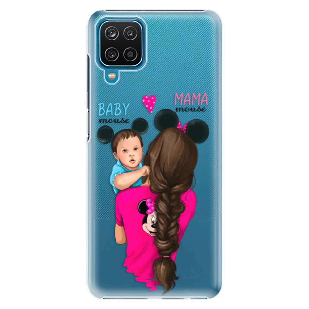 Plastové pouzdro iSaprio - Mama Mouse Brunette and Boy - Samsung Galaxy A12
