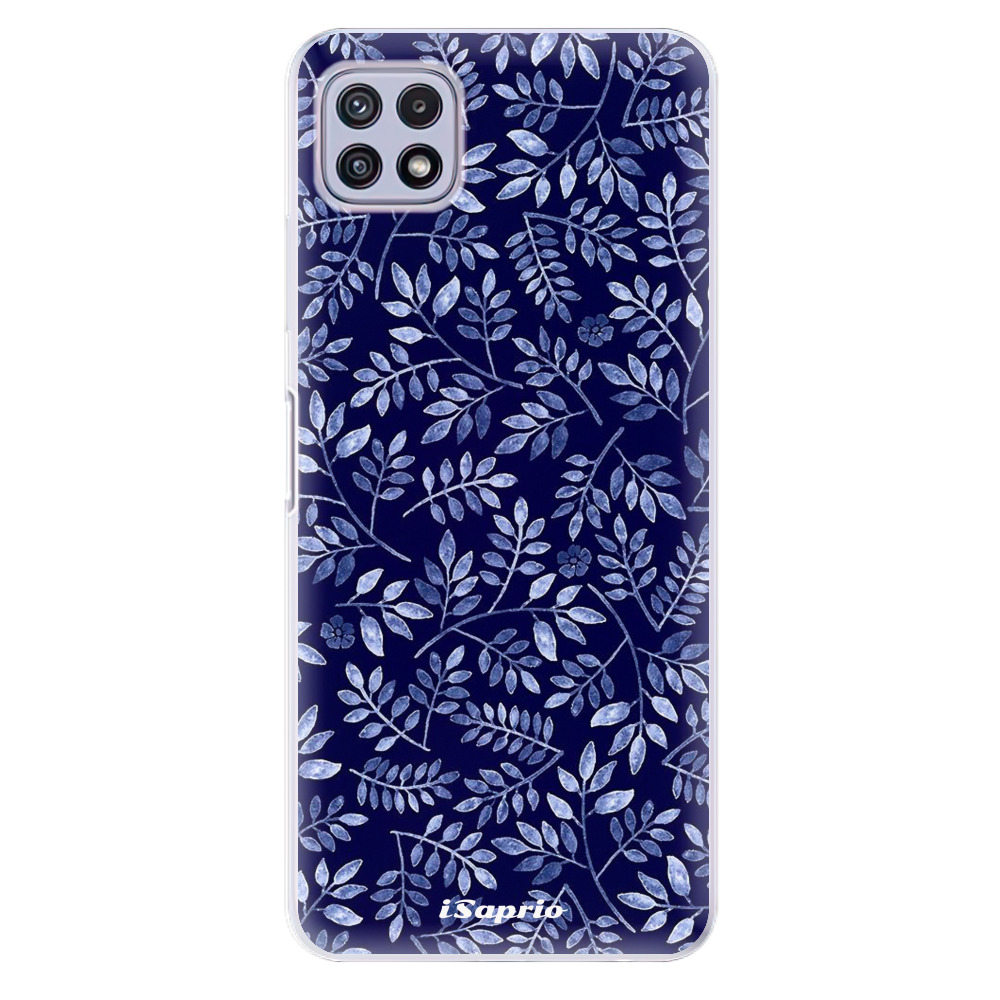 Odolné silikonové pouzdro iSaprio - Blue Leaves 05 - Samsung Galaxy A22 5G