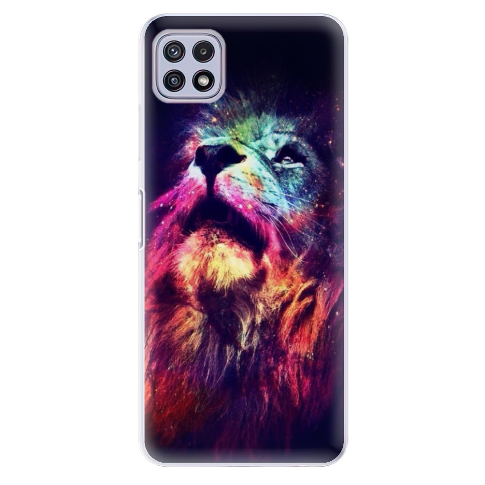 Odolné silikonové pouzdro iSaprio - Lion in Colors na mobil Samsung Galaxy A22 5G (Odolný silikonový kryt, obal, pouzdro iSaprio - Lion in Colors na mobilní telefon Samsung Galaxy A22 5G)