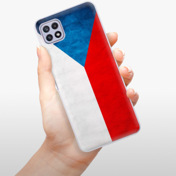 Silikonové pouzdro iSaprio - Samsung Galaxy A22 5G - Czech Flag