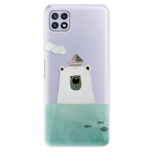 Silikonové pouzdro iSaprio - Samsung Galaxy A22 5G - Bear With Boat