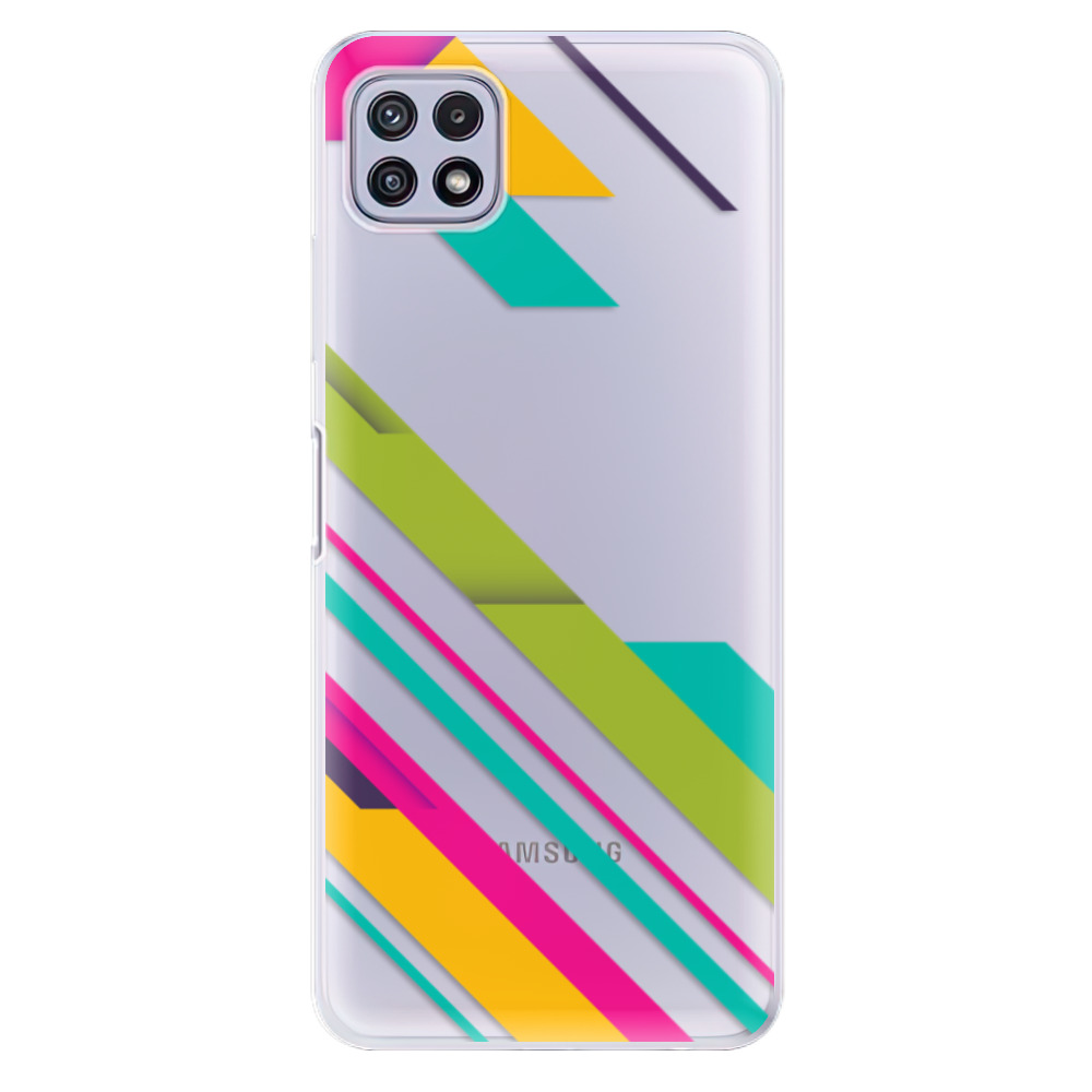 Odolné silikonové pouzdro iSaprio - Color Stripes 03 - Samsung Galaxy A22 5G