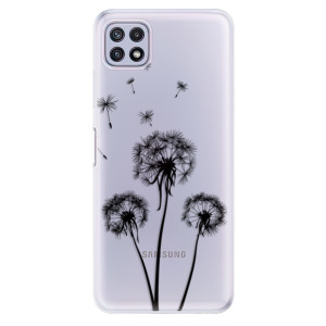 Silikonové pouzdro iSaprio - Samsung Galaxy A22 5G - Three Dandelions black