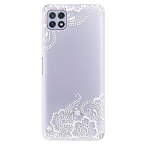 Silikonové pouzdro iSaprio - Samsung Galaxy A22 5G - White Lace 02