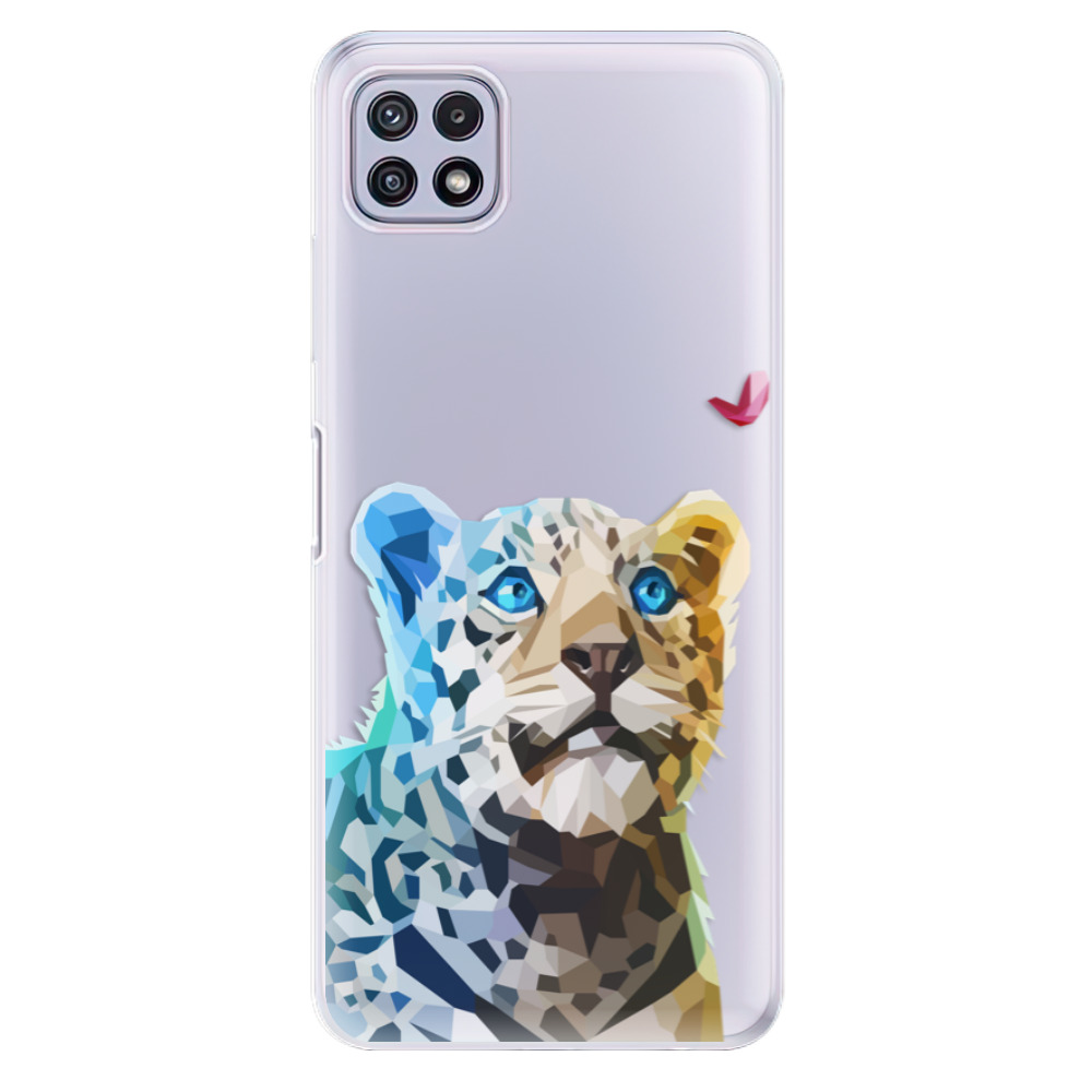 Odolné silikonové pouzdro iSaprio - Leopard With Butterfly - Samsung Galaxy A22 5G