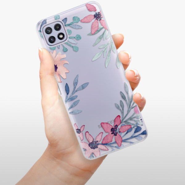 Silikonové pouzdro iSaprio - Samsung Galaxy A22 5G - Leaves and Flowers