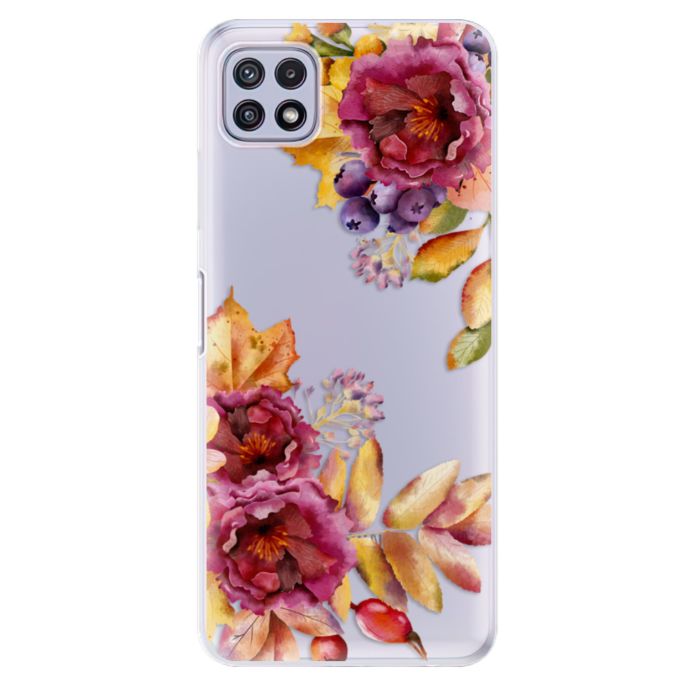 Odolné silikonové pouzdro iSaprio - Fall Flowers na mobil Samsung Galaxy A22 5G (Odolný silikonový kryt, obal, pouzdro iSaprio - Fall Flowers na mobilní telefon Samsung Galaxy A22 5G)