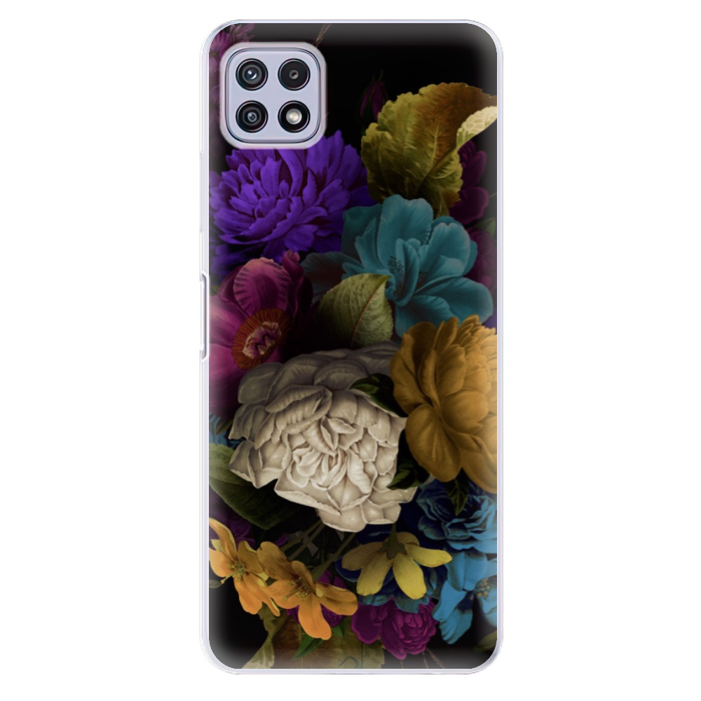 Odolné silikonové pouzdro iSaprio - Dark Flowers na mobil Samsung Galaxy A22 5G (Odolný silikonový kryt, obal, pouzdro iSaprio - Dark Flowers na mobilní telefon Samsung Galaxy A22 5G)