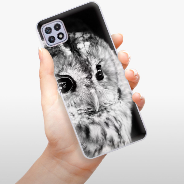 Silikonové pouzdro iSaprio - Samsung Galaxy A22 5G - BW Owl