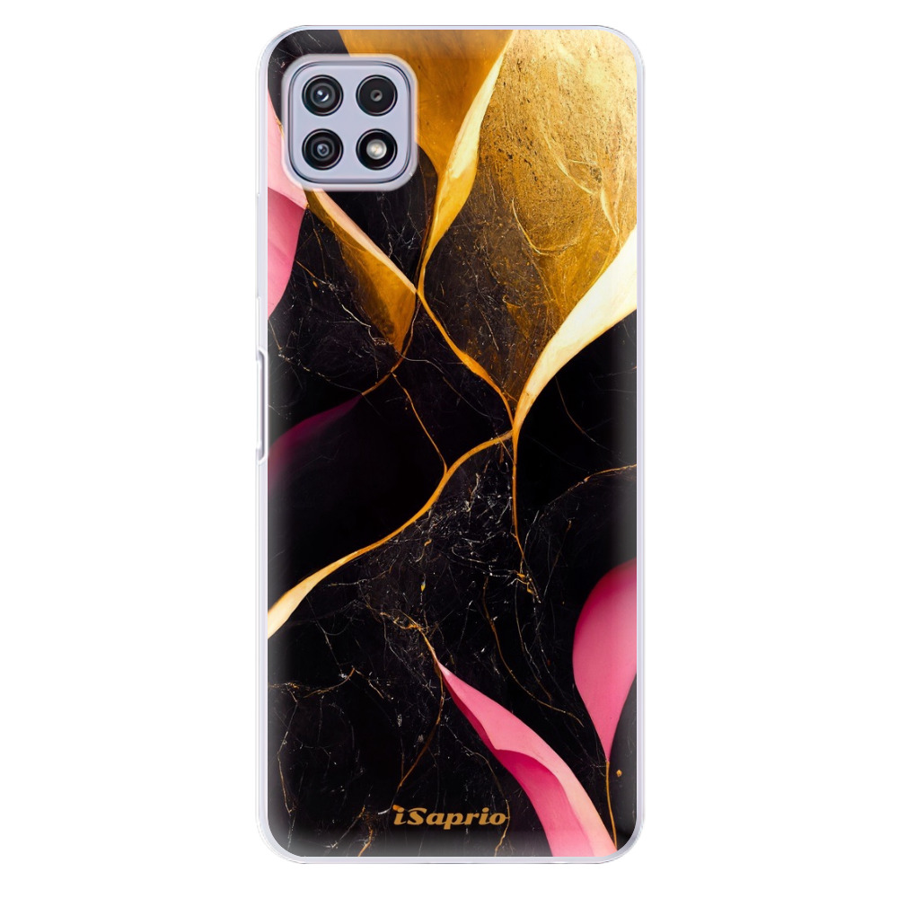 Odolné silikonové pouzdro iSaprio - Gold Pink Marble - Samsung Galaxy A22 5G