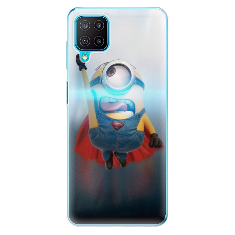 Odolné silikonové pouzdro iSaprio - Mimons Superman 02 - Samsung Galaxy M12