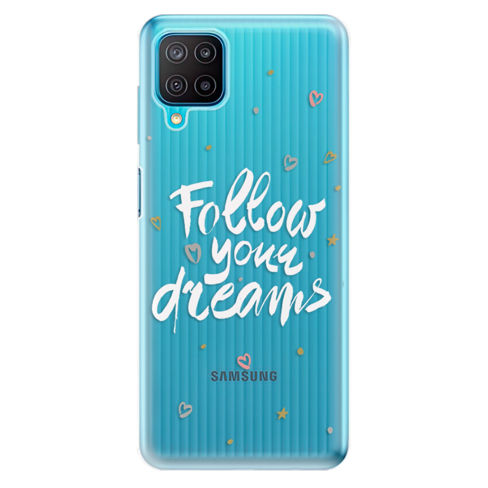 Odolné silikonové pouzdro iSaprio - Follow Your Dreams - white - Samsung Galaxy M12