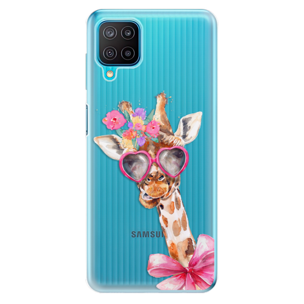 Odolné silikonové pouzdro iSaprio - Lady Giraffe - Samsung Galaxy M12