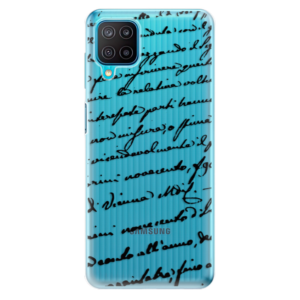 Odolné silikonové pouzdro iSaprio - Handwriting 01 - black - Samsung Galaxy M12