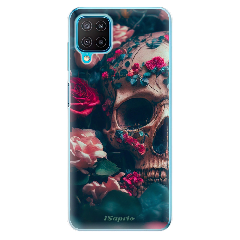 Odolné silikonové pouzdro iSaprio - Skull in Roses - Samsung Galaxy M12
