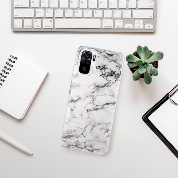 Silikonové pouzdro iSaprio - Xiaomi Redmi Note 10 / Xiaomi Redmi Note 10S - White Marble 01