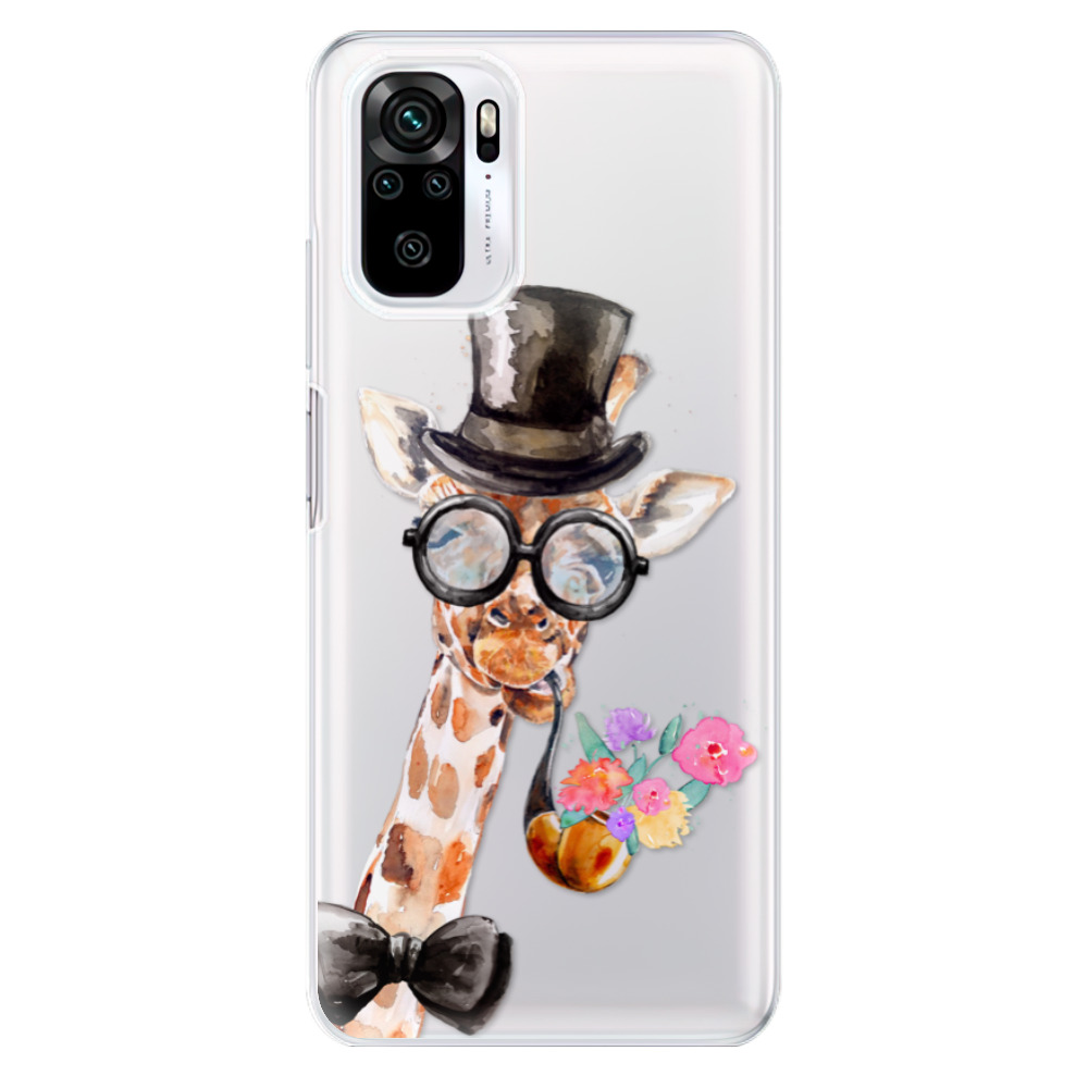 Odolné silikonové pouzdro iSaprio - Sir Giraffe - Xiaomi Redmi Note 10 / Note 10S