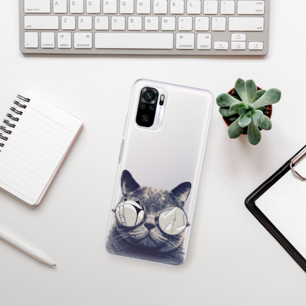 Silikonové pouzdro iSaprio - Xiaomi Redmi Note 10 / Xiaomi Redmi Note 10S - Crazy Cat 01