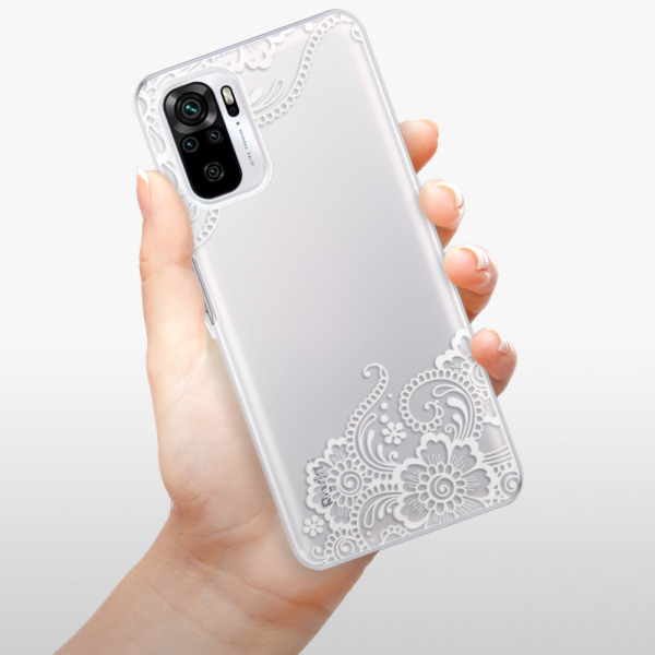 Silikonové pouzdro iSaprio - Xiaomi Redmi Note 10 / Xiaomi Redmi Note 10S - White Lace 02