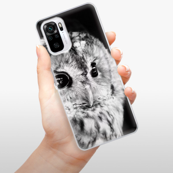 Silikonové pouzdro iSaprio - Xiaomi Redmi Note 10 / Xiaomi Redmi Note 10S - BW Owl