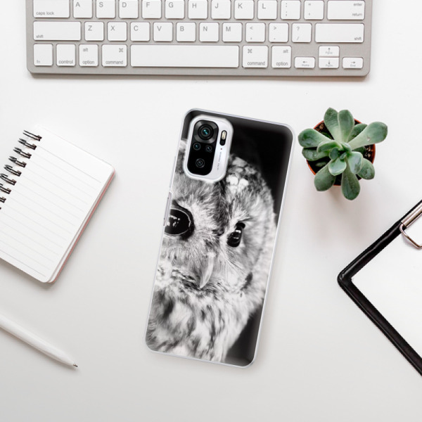 Silikonové pouzdro iSaprio - Xiaomi Redmi Note 10 / Xiaomi Redmi Note 10S - BW Owl