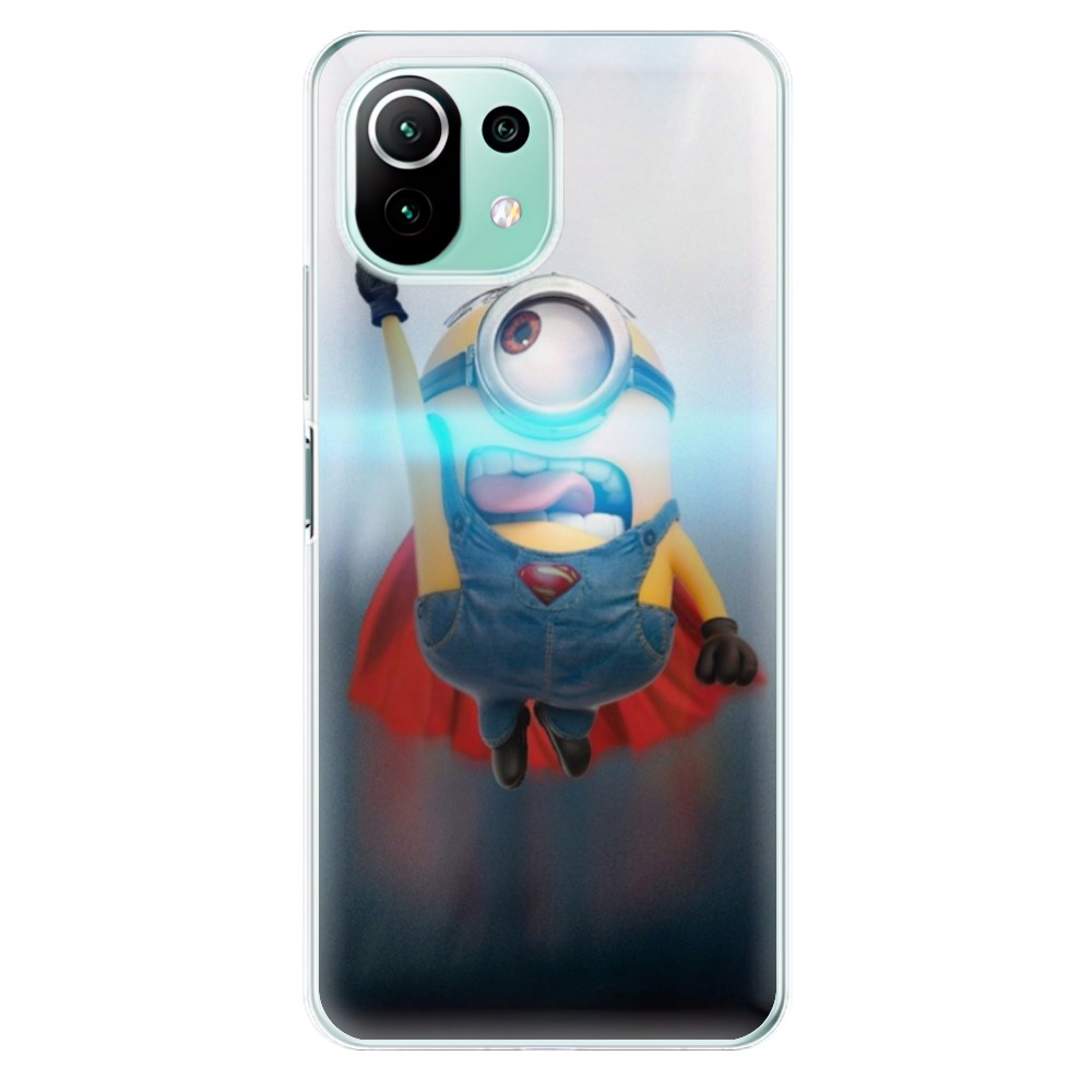 Odolné silikonové pouzdro iSaprio - Mimons Superman 02 - Xiaomi Mi 11 Lite