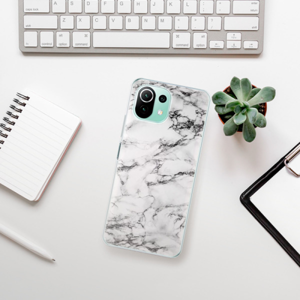 Silikonové pouzdro iSaprio - Xiaomi Mi 11 Lite / Xiaomi 11 Lite 5G NE - White Marble 01