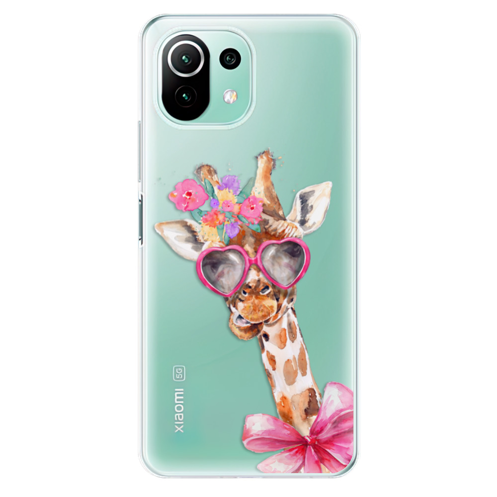 Odolné silikonové pouzdro iSaprio - Lady Giraffe - Xiaomi Mi 11 Lite