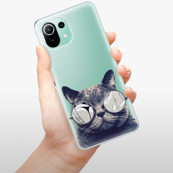Silikonové pouzdro iSaprio - Xiaomi Mi 11 Lite / Xiaomi 11 Lite 5G NE - Crazy Cat 01