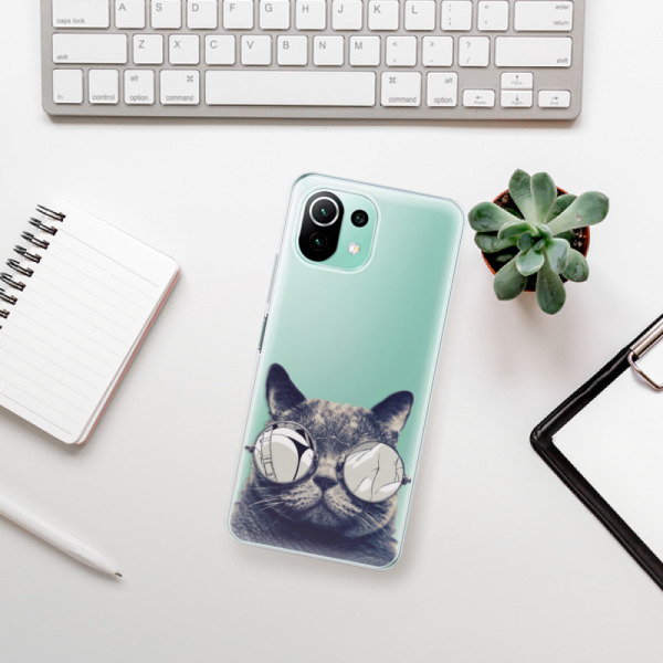 Silikonové pouzdro iSaprio - Xiaomi Mi 11 Lite / Xiaomi 11 Lite 5G NE - Crazy Cat 01