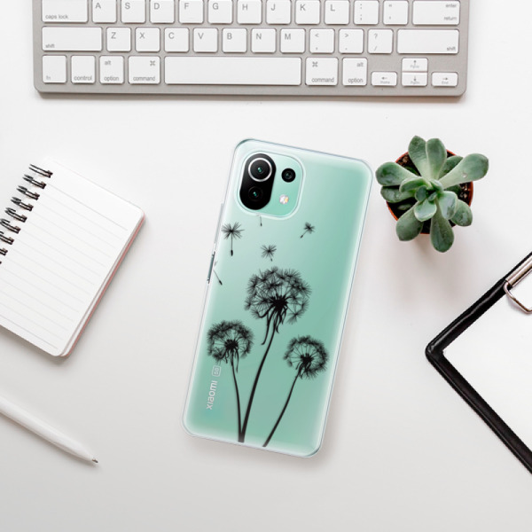 Silikonové pouzdro iSaprio - Xiaomi Mi 11 Lite / Xiaomi 11 Lite 5G NE - Three Dandelions black
