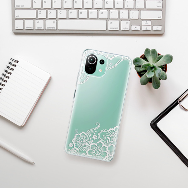 Silikonové pouzdro iSaprio - Xiaomi Mi 11 Lite / Xiaomi 11 Lite 5G NE - White Lace 02