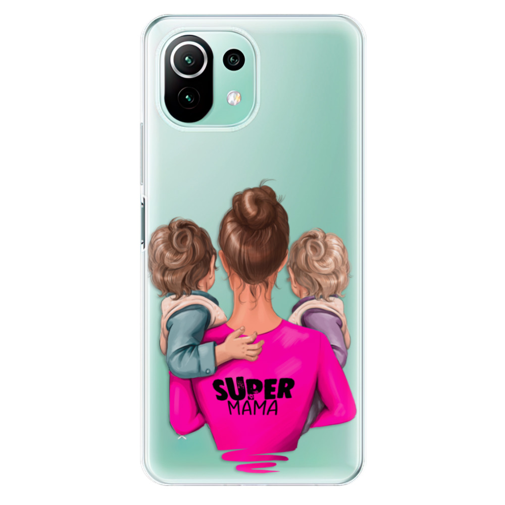 Odolné silikonové pouzdro iSaprio - Super Mama - Two Boys - Xiaomi Mi 11 Lite