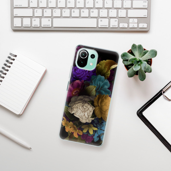 Silikonové pouzdro iSaprio - Xiaomi Mi 11 Lite / Xiaomi 11 Lite 5G NE - Dark Flowers