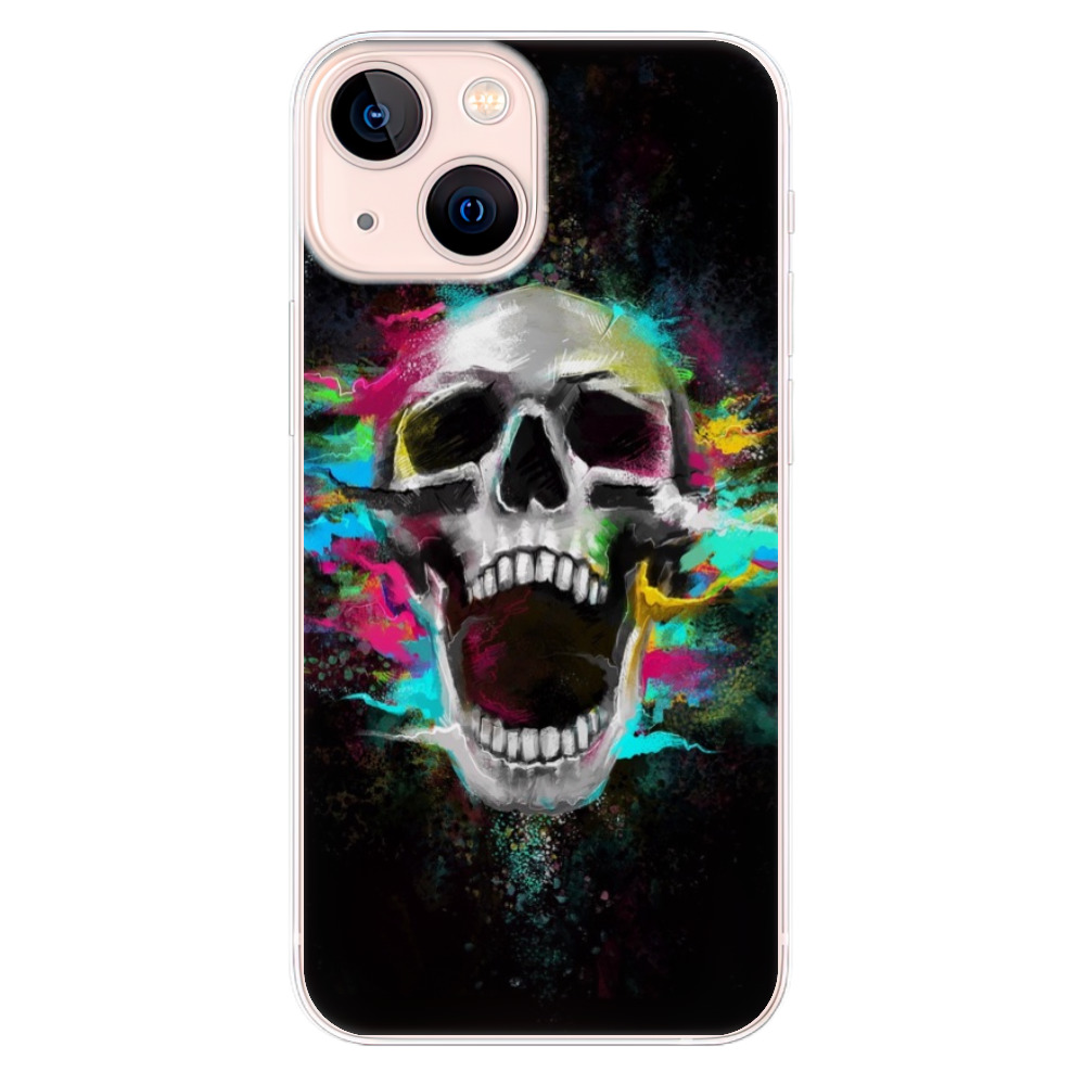 Odolné silikonové pouzdro iSaprio - Skull in Colors na mobil Apple iPhone 13 Mini (Odolný silikonový kryt, obal, pouzdro iSaprio - Skull in Colors na mobilní telefon Apple iPhone 13 Mini)