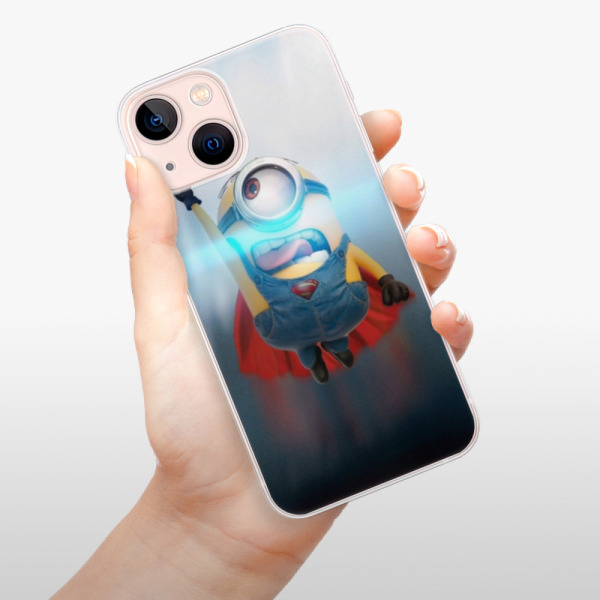 Silikonové pouzdro iSaprio - Apple iPhone 13 Mini - Mimons Superman 02