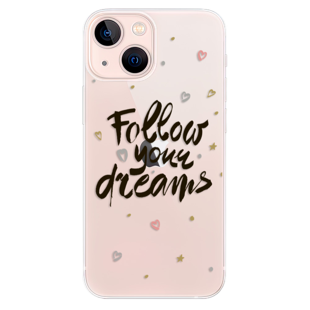 Odolné silikonové pouzdro iSaprio - Follow Your Dreams - black - iPhone 13 mini
