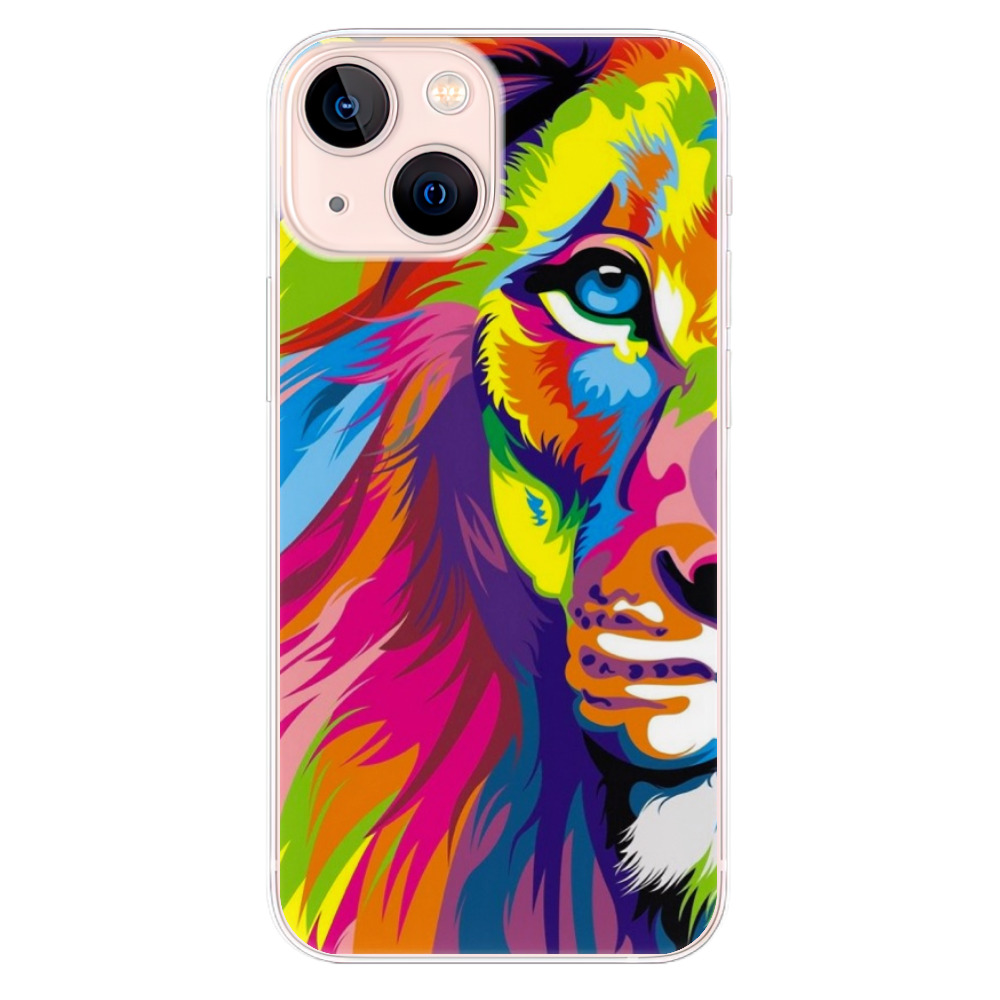 Odolné silikonové pouzdro iSaprio - Rainbow Lion na mobil Apple iPhone 13 Mini (Odolný silikonový kryt, obal, pouzdro iSaprio - Rainbow Lion na mobilní telefon Apple iPhone 13 Mini)