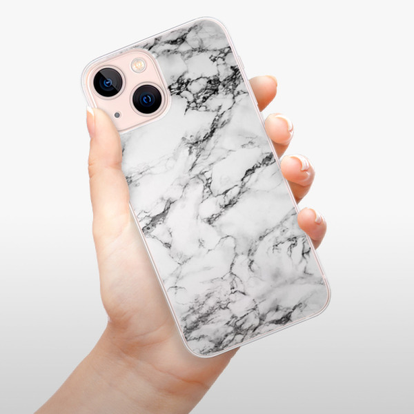 Silikonové pouzdro iSaprio - Apple iPhone 13 Mini - White Marble 01