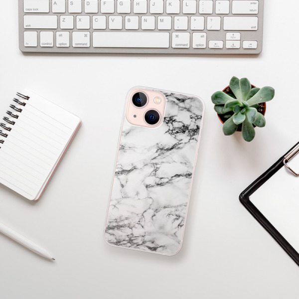 Silikonové pouzdro iSaprio - Apple iPhone 13 Mini - White Marble 01